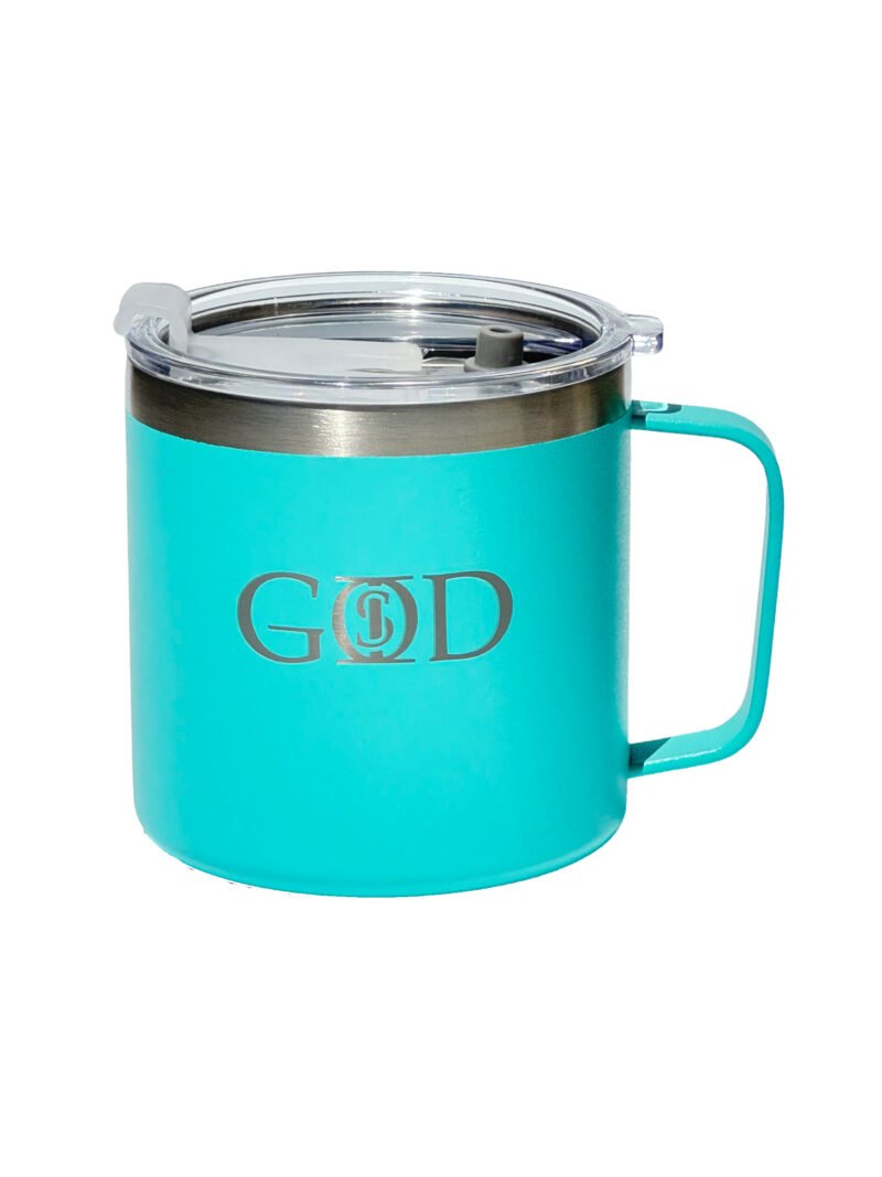 God Is "14oz Coffee Mug" - Teal
