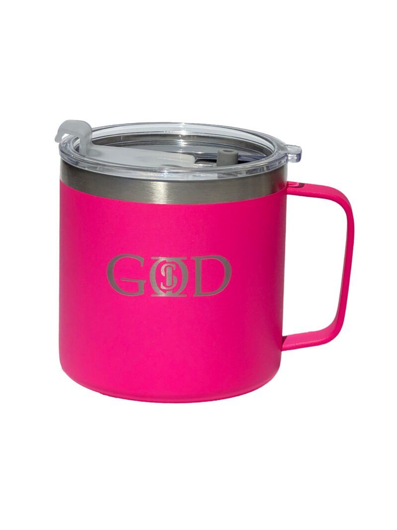 God Is "14oz Coffee Mug" - Hot Pink