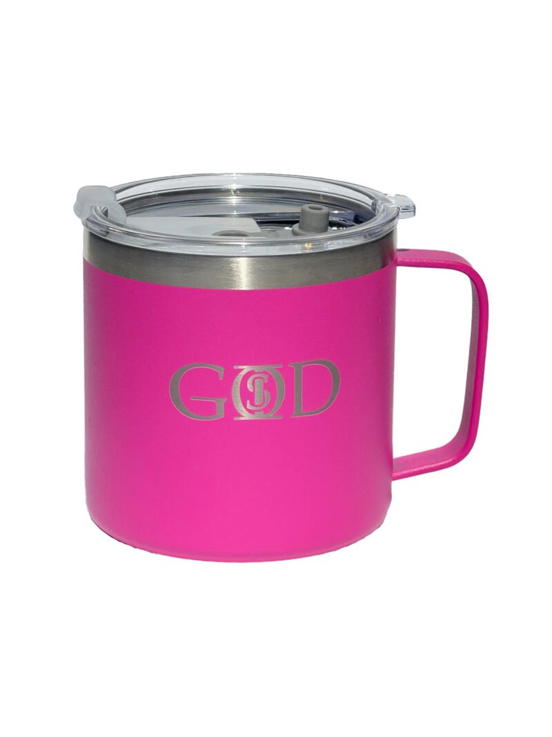 God Is "14oz Coffee Mug" - Raspberry