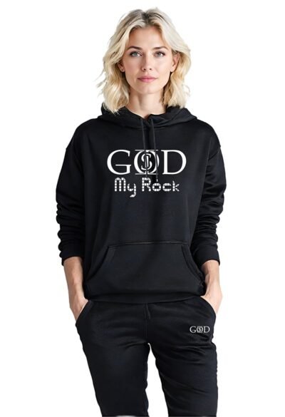 God Is "My Rock" - Black Hoodie