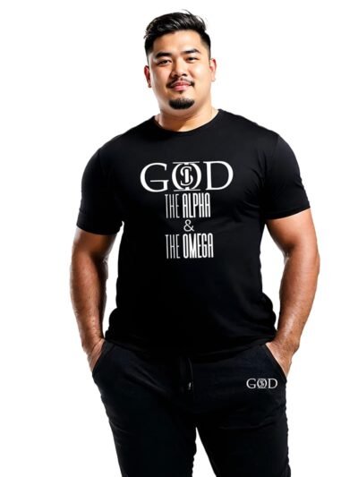 God Is "The Alpha & Omega" - Black/White T-Shirt