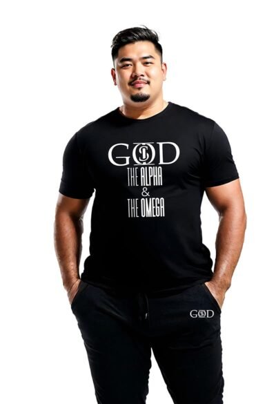 God Is "The Alpha & Omega" - Black/White T-Shirt