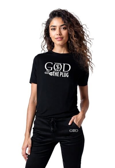 God Is "The Plug" - Black T-Shirt