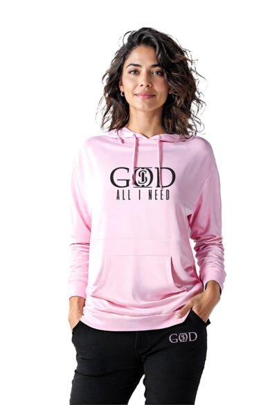 God Is "All I Need" - Pink Hoodie