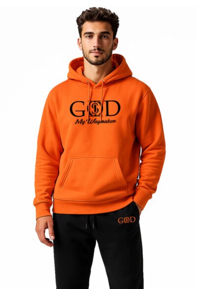 God Is "My Waymaker" - Orange Hoodie