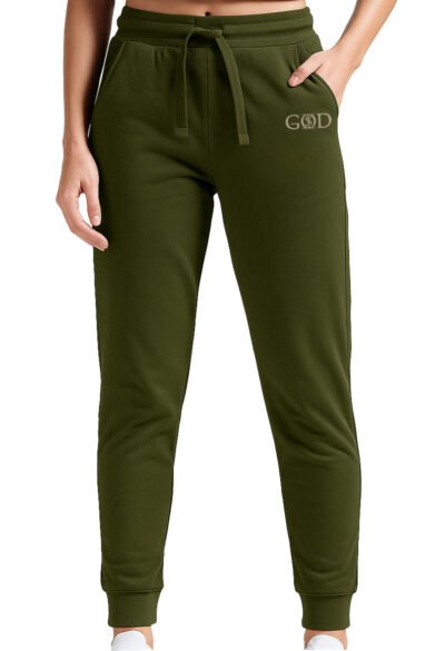 God Is "Joggers" - Army Green/Tan