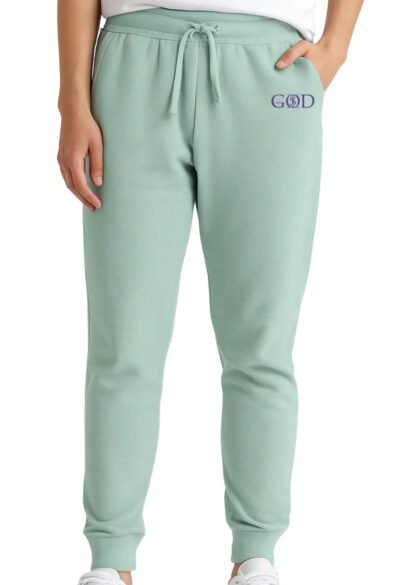 God Is "Joggers" - Mint/Purple
