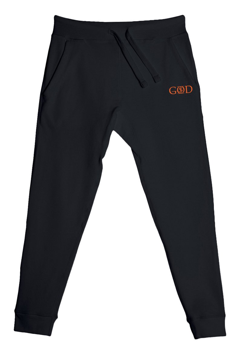 God Is "Joggers" - Black/Orange - Image 2