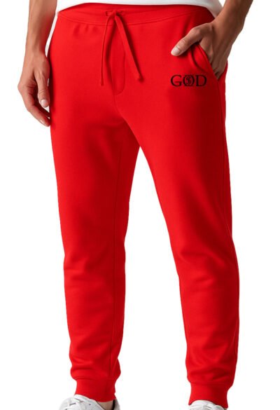 God Is "Joggers" - Red/Black