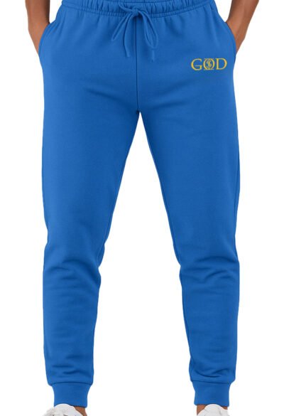 God Is "Joggers" - Royal Blue/Gold