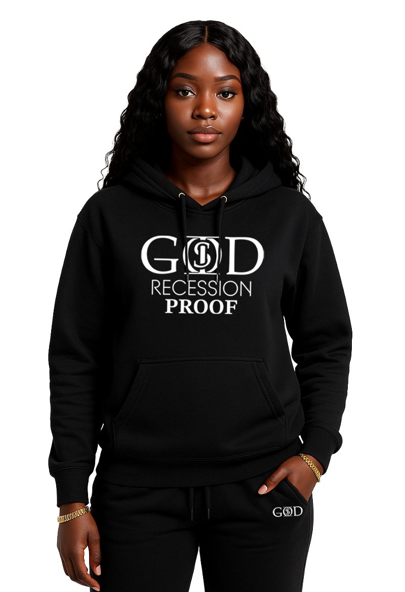 God Is "Recession Proof" - Black Hoodie