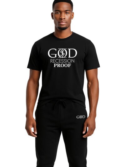 God Is "Recession Proof" - Black T-Shirt