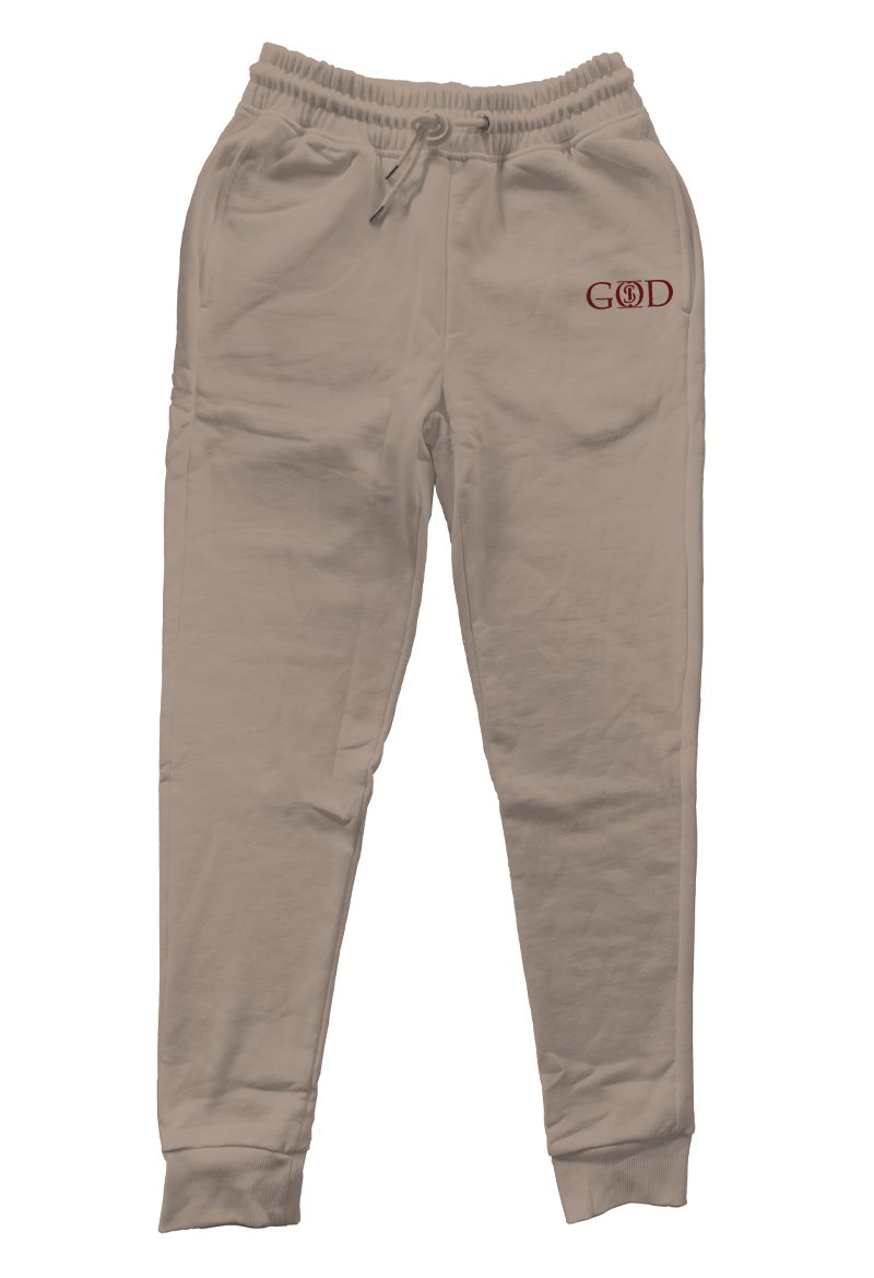 God Is "Joggers" - Tan/Burgundy - Image 2